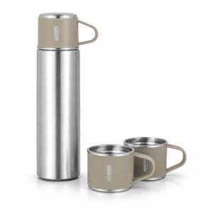 Stainless Steel Vacuum Flask with 2 Cups