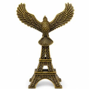 Eagle Figurine with Eiffel Tower Base Home Decor Showpiece