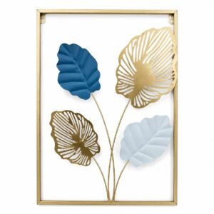 Modern Metal Wall Decor with Leaf Design, 40 x 60 cm